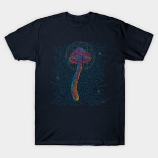 Sacred Mushroom Flow Field T-Shirt